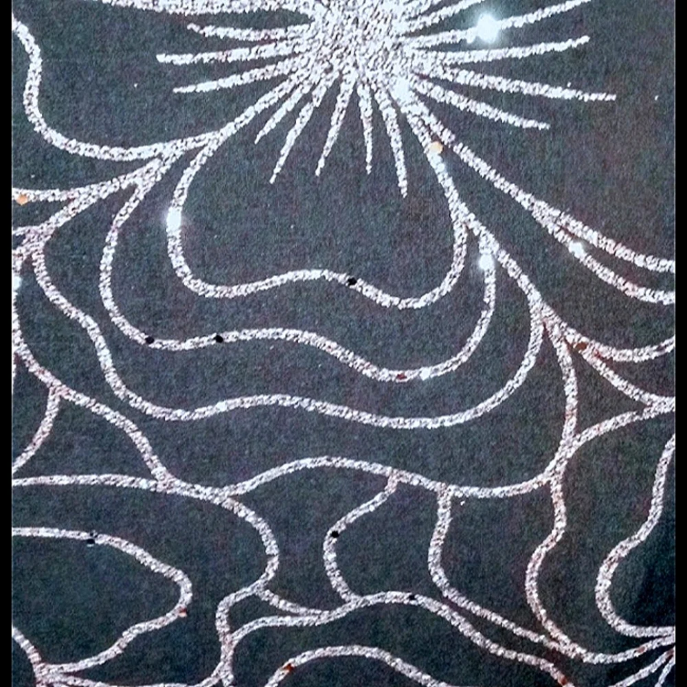 Gorgeous black MSK Women women's top with silver sequined embellishments - Picture 4 of 6